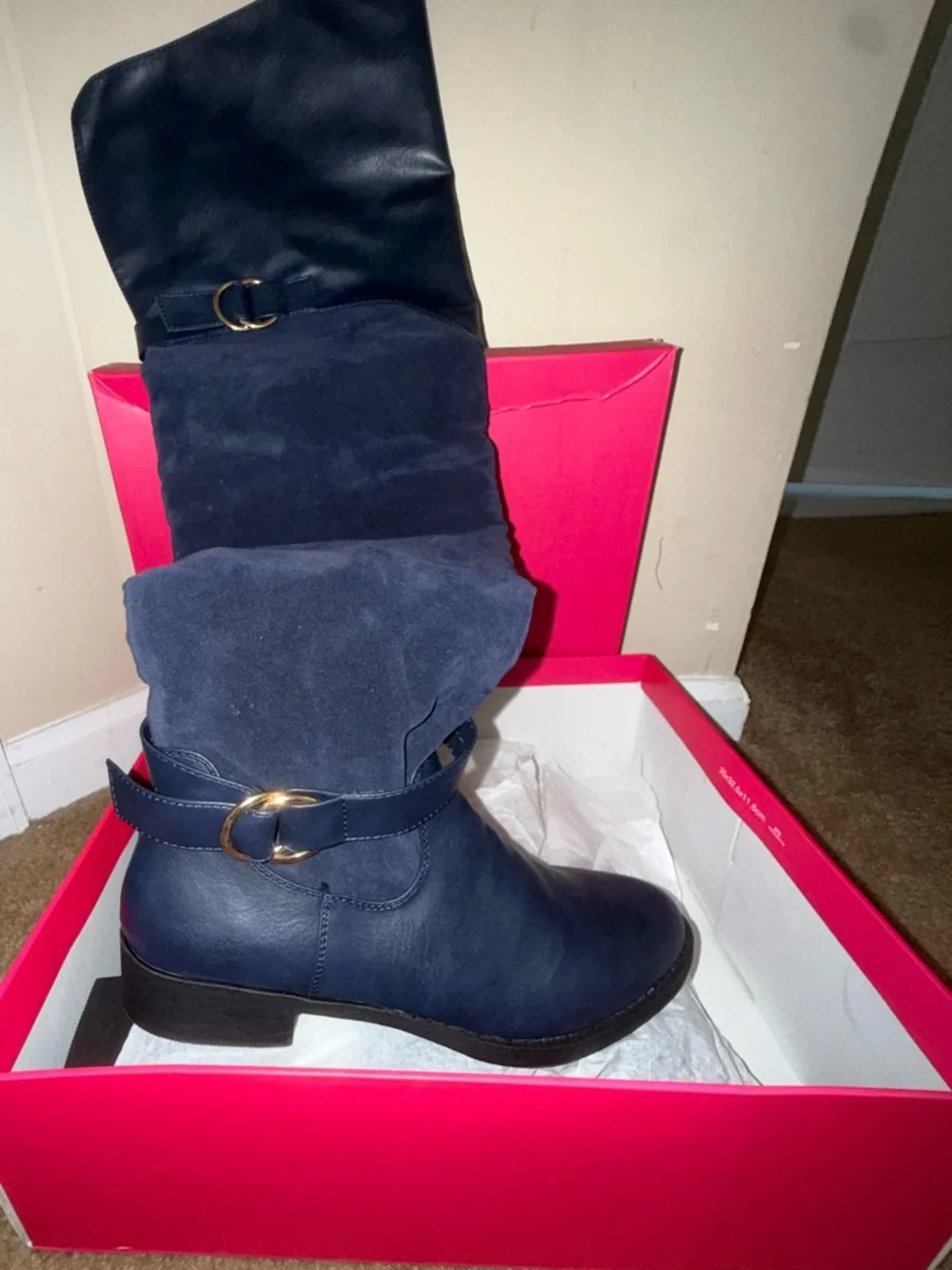 Navy Over-the-Knee Boots